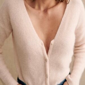 Sezane Barry Cardigan in Rosy Beige